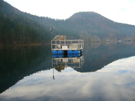 Measuring platform on Lake Lunz